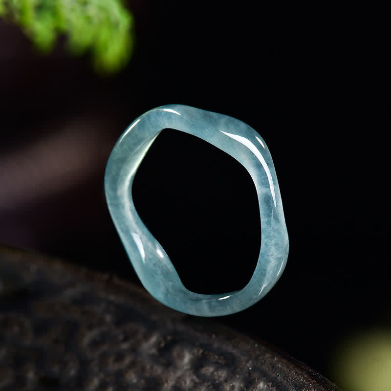 Jade Irregular Ring — ring view 2