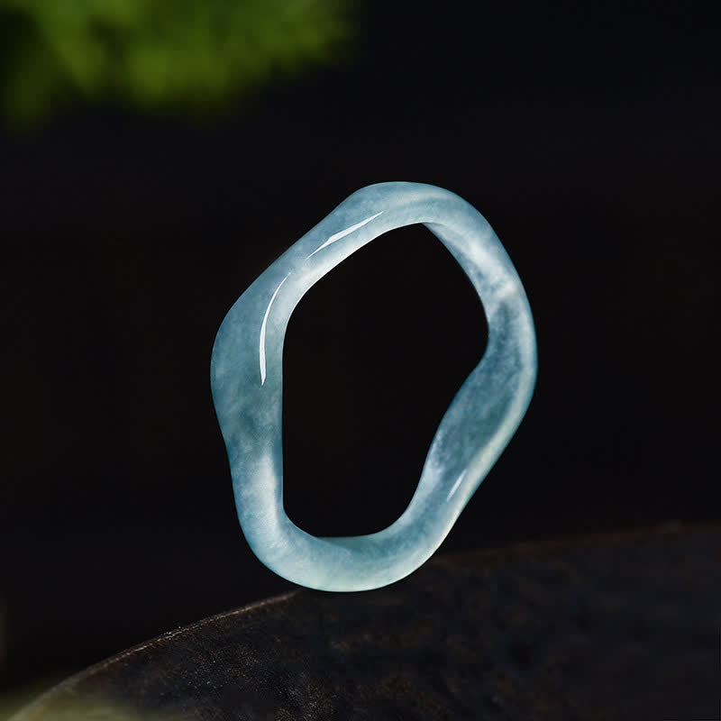 Jade Irregular Ring — ring view 3