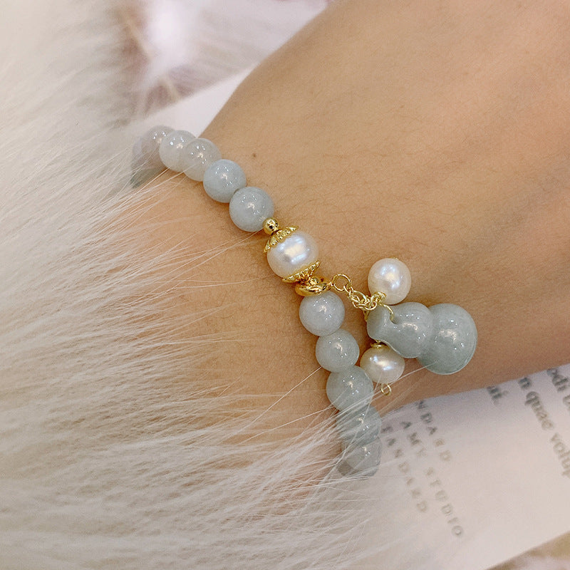 Light Green Jade Wu Lou Bracelet — bracelet view 2