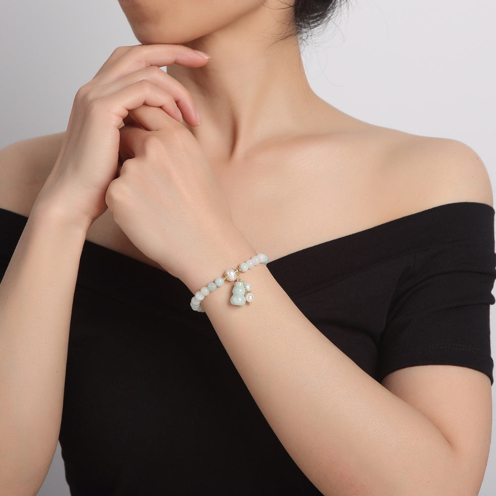Light Green Jade Wu Lou Bracelet — bracelet view 3