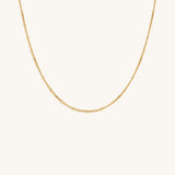 Link Diamond Cut Gold Necklace — necklace view 1