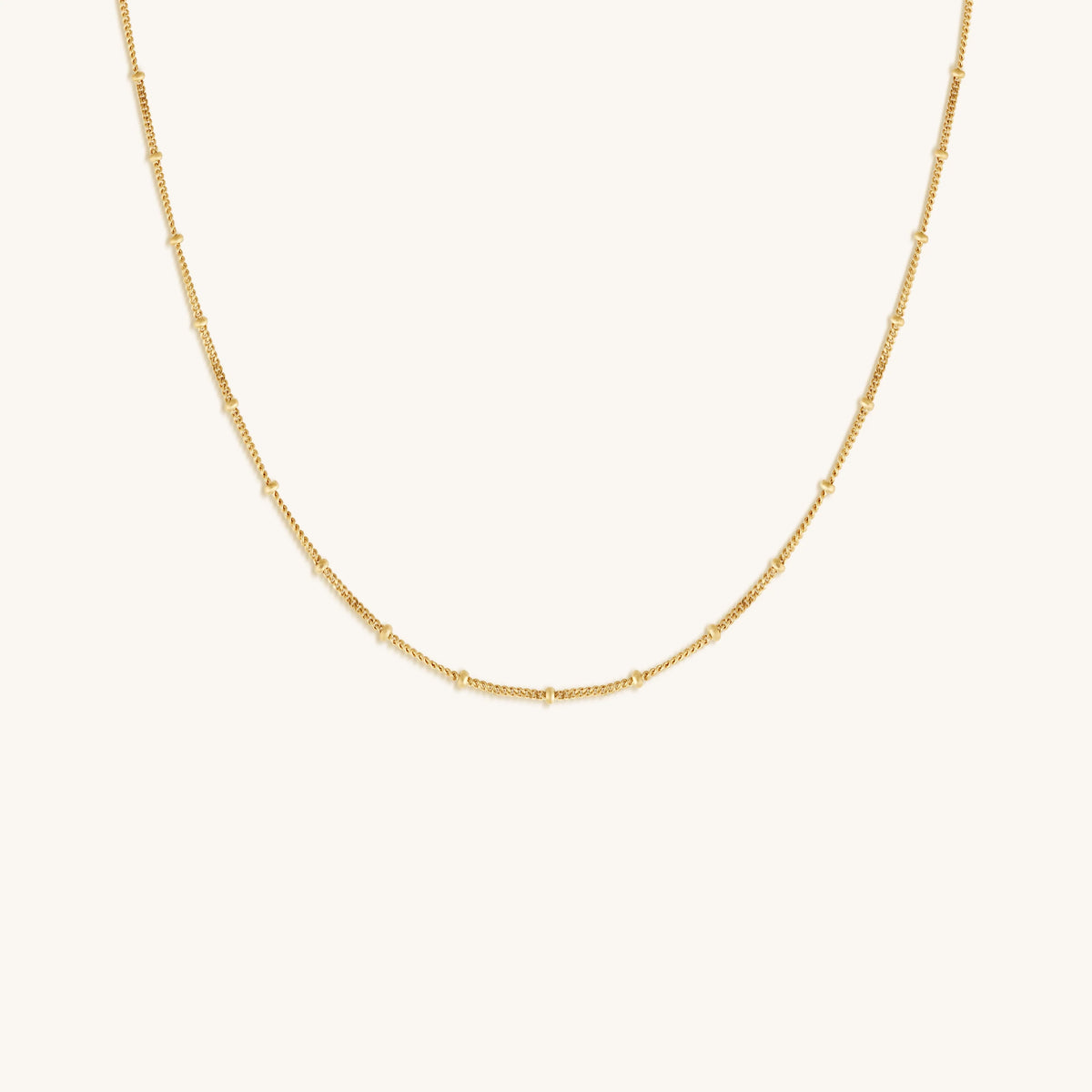 Link Diamond Cut Gold Necklace — necklace view 1