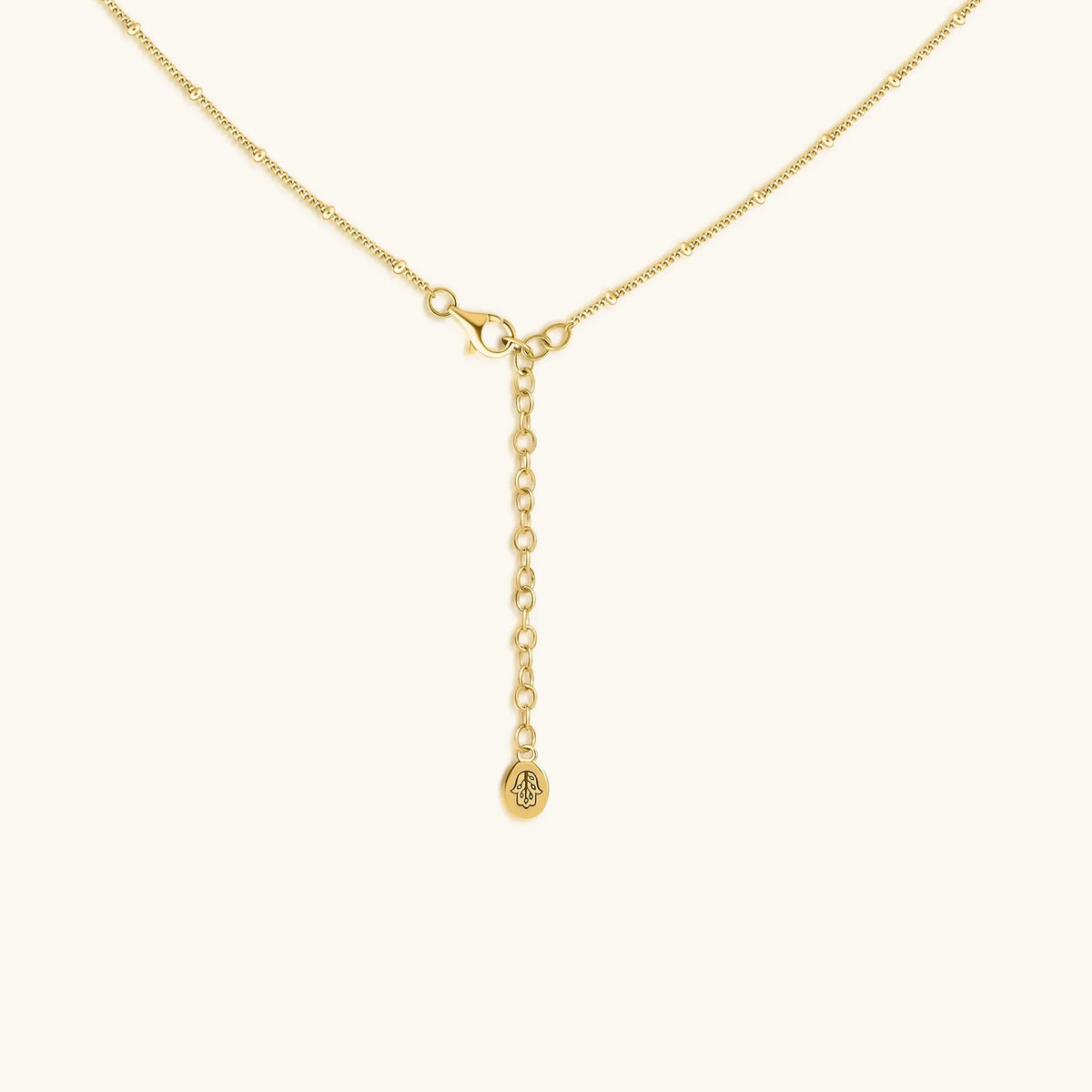 Link Diamond Cut Gold Necklace — necklace view 3