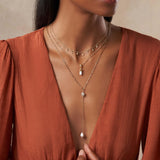 Link Diamond Cut Gold Necklace — necklace view 5