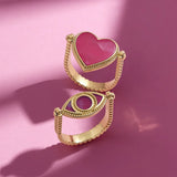 Multi-Stone Heart Ring — ring view 3