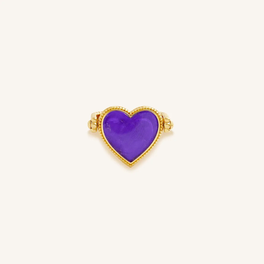 Multi-Stone Heart Ring — ring view 7