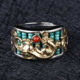 Pixiu Abacus Turquoise Ring — ring view 6