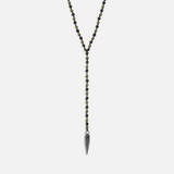 Pyrite Onyx Multi Symbol Pointer Necklace — necklace view 1