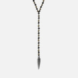 Pyrite Onyx Multi Symbol Pointer Necklace — necklace view 4