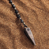 Pyrite Onyx Multi Symbol Pointer Necklace — necklace view 6