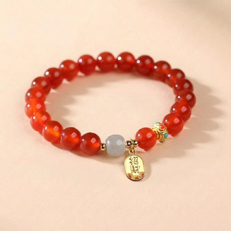 Red Agate Bracelet — bracelet view 1