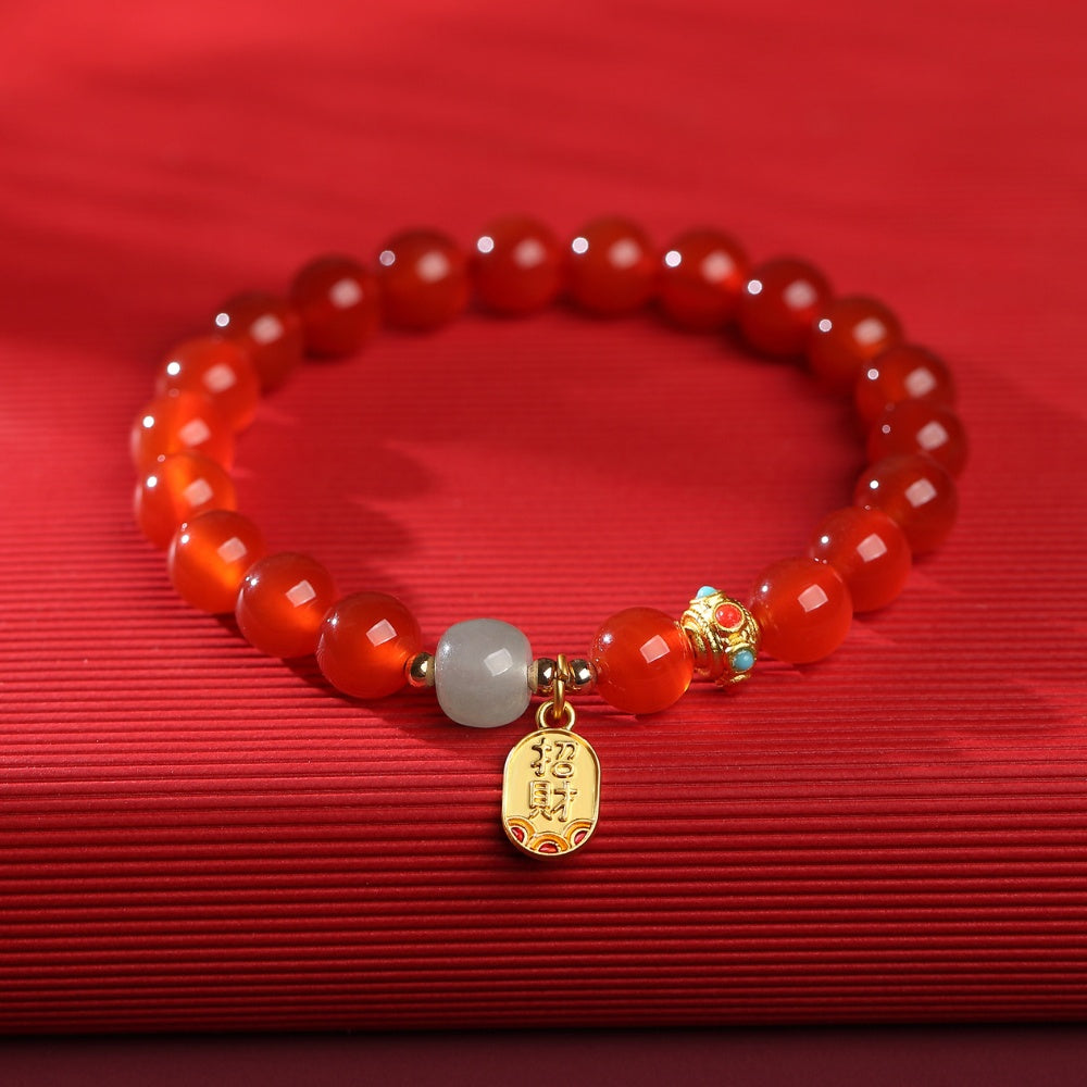 Red Agate Bracelet — bracelet view 6