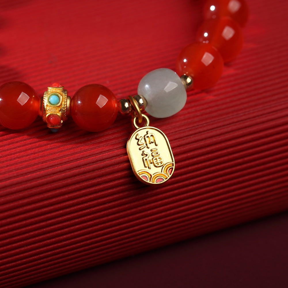 Red Agate Bracelet — bracelet view 7