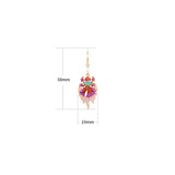 Retro Copper Koi Fish Drop Earrings — earring view 5