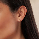 Subtle Gold Moon Post Earring — earring view 4