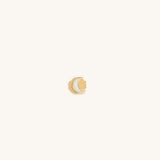 Subtle Gold Moon Post Earring — earring view 5