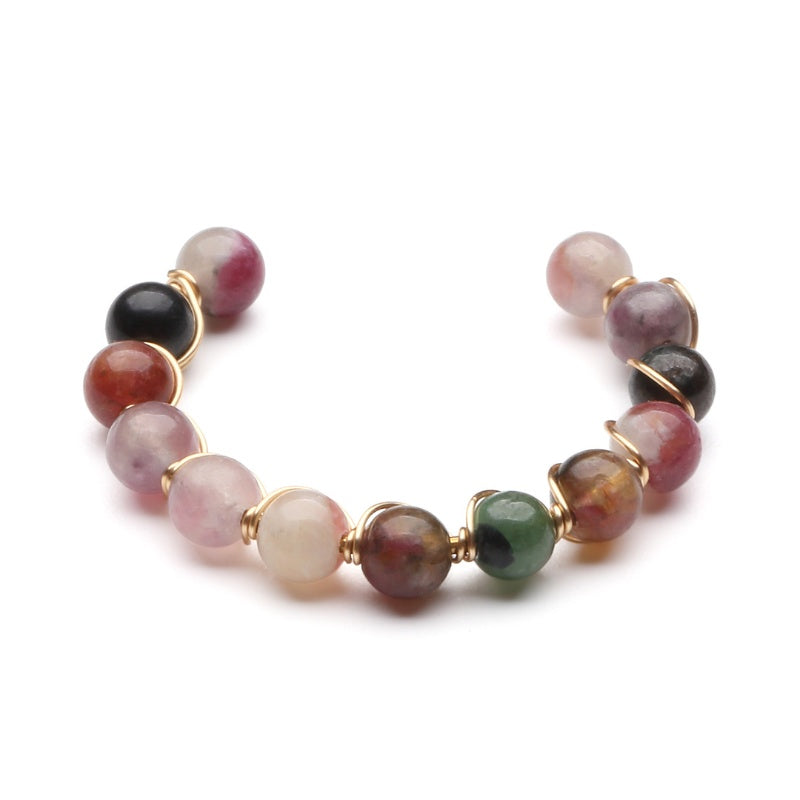 Tourmaline Ring Natural Crystal Bead Rings — ring view 3