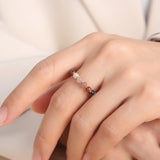 Tourmaline Ring Natural Crystal Bead Rings — ring view 4