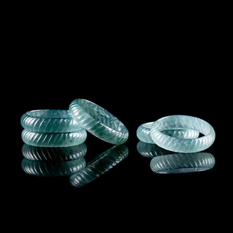 Translucent Jade Dragon Scale Ring — ring view 7