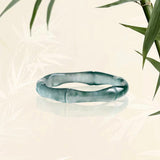 Carved Jade Bamboo Band Ring — product view 1