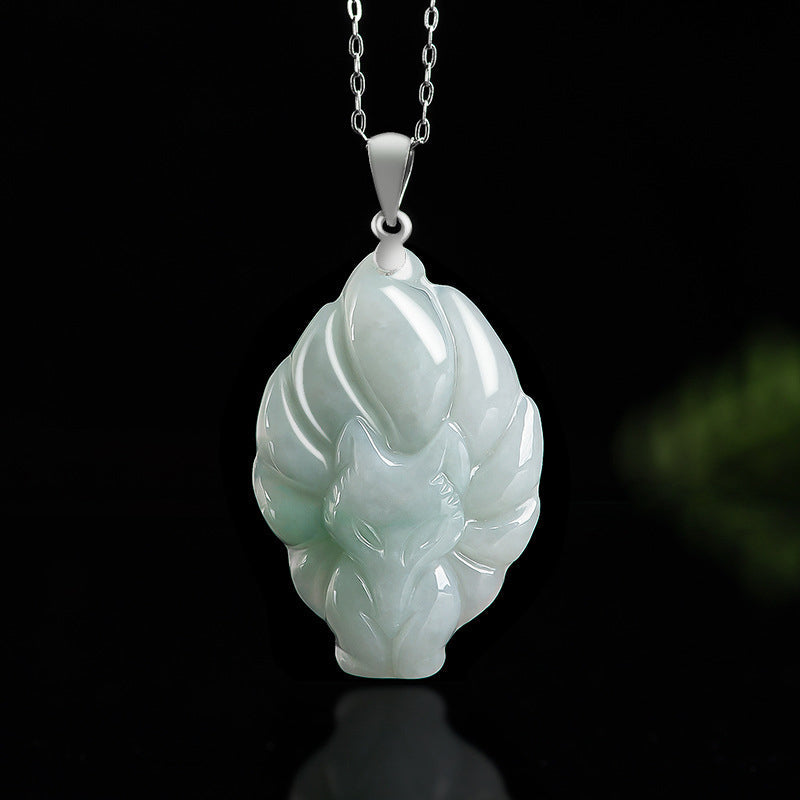 Carved Jade Fox Necklace — product view