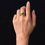 Carved Jade Leaf Open Ring — product view 5