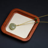 Carved Jade Pouch Cord Necklace — product view 6
