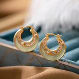 Pendientes colgantes de jade en media luna