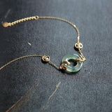 Cyan Jade Koi Chain Bracelet — product view 1