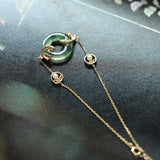 Cyan Jade Koi Chain Bracelet — product view 4