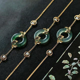 Cyan Jade Koi Chain Bracelet — product view 5