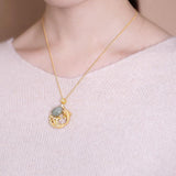 Cyan Jade Koi Pendant Necklace — product view 3