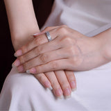 Engraved Floral Silver Band — detail view 4
