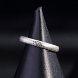 Engraved Lotus Sterling Silver Band — product view 6