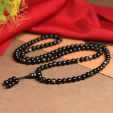 Gold Sheen Obsidian 108-Bead Mala — detail view 4