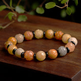 Golden Silk Jade Lotus Bracelet — product view