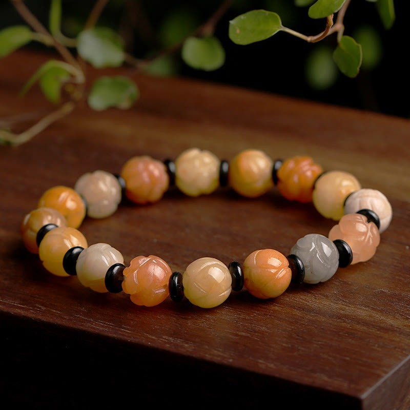 Golden Silk Jade Lotus Bracelet — product view