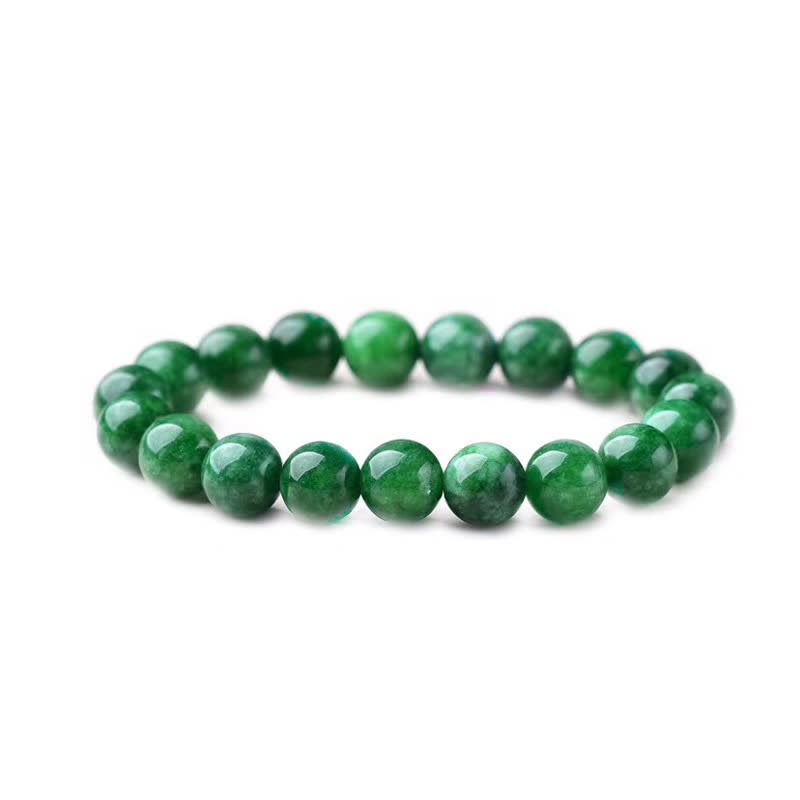 Green Jade Round Bead Bracelet — product view 6