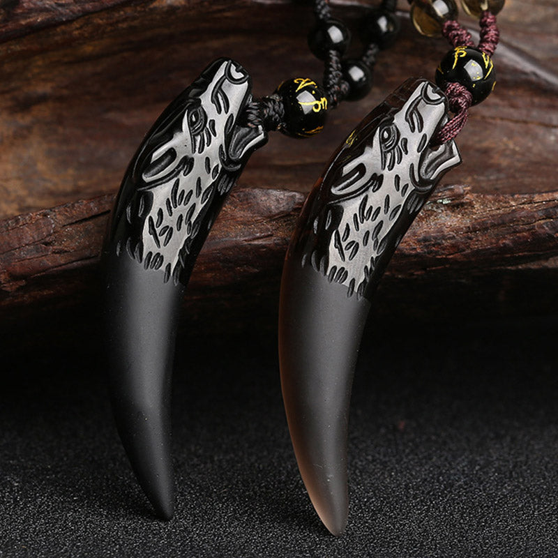 Ice Obsidian Tapered Pendant Necklace — product view 1