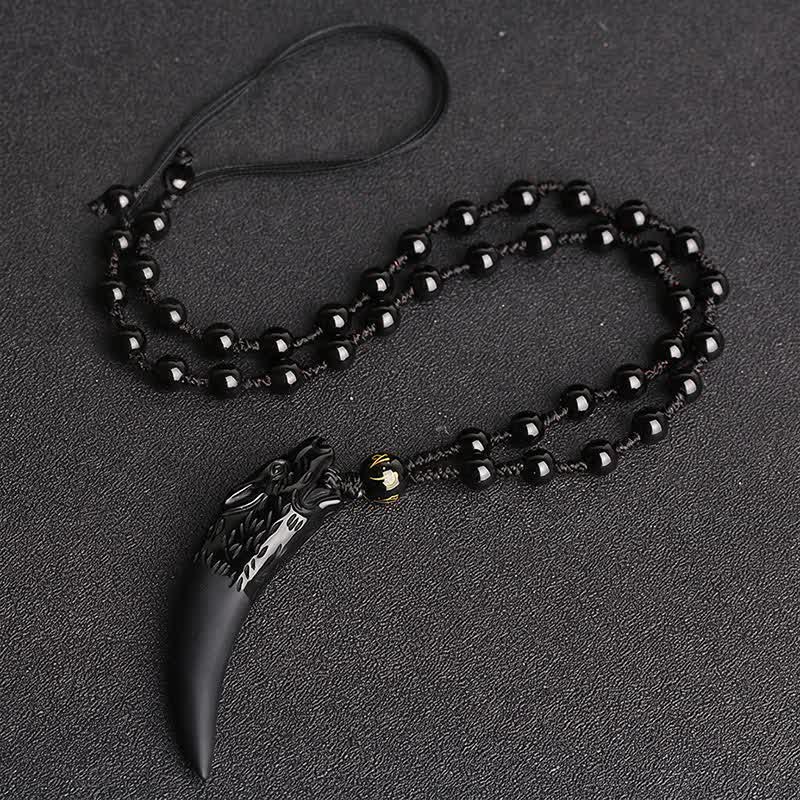 Ice Obsidian Tapered Pendant Necklace — product view 2