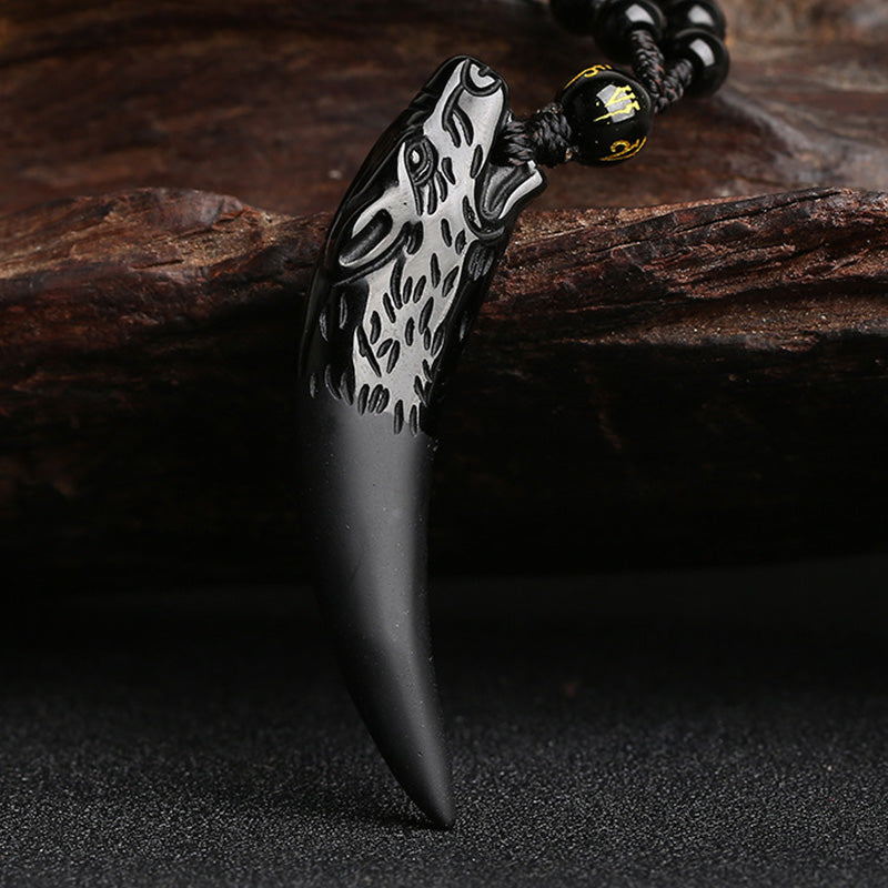 Ice Obsidian Tapered Pendant Necklace — product view 3