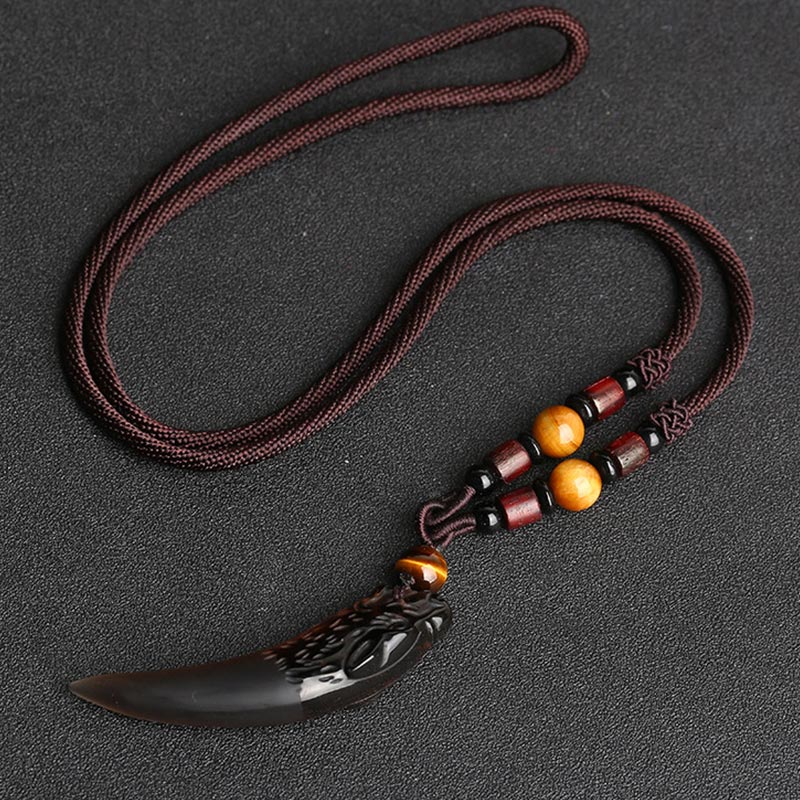 Ice Obsidian Tapered Pendant Necklace — product view 4