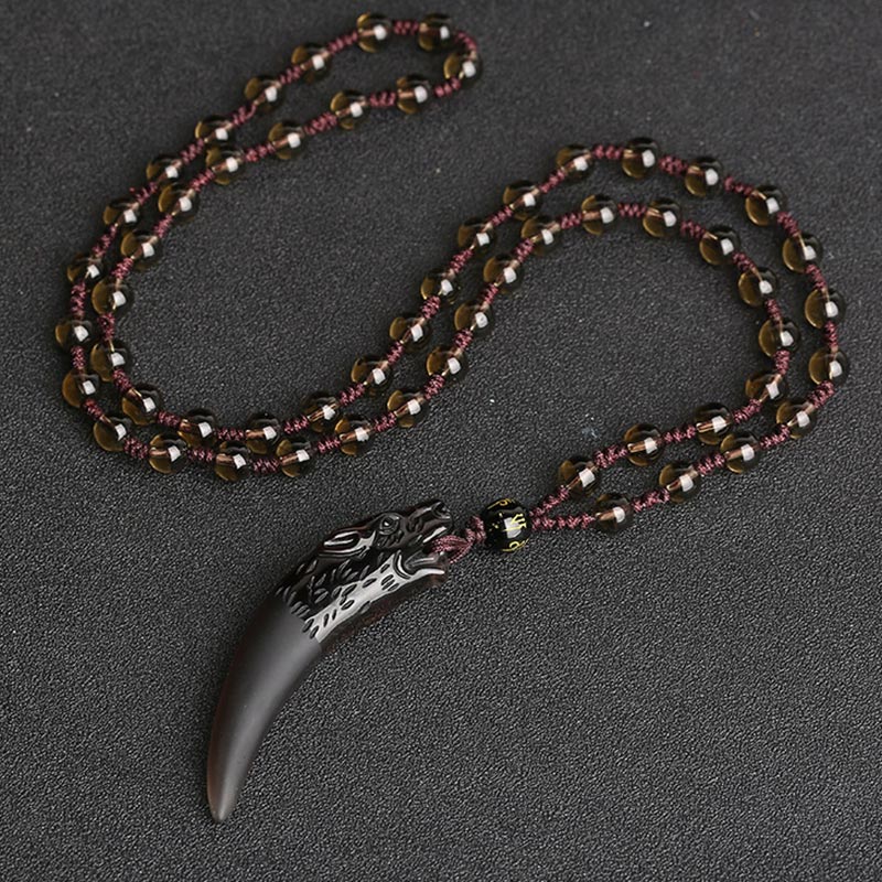 Ice Obsidian Tapered Pendant Necklace — product view 6