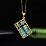 Jade Abacus Pattern Necklace — product view