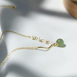 Jade and Pearl Bead Necklace — detail view 4