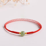 Jade Bead Braided Bracelet — product view