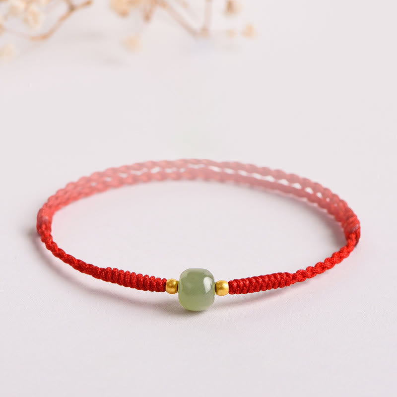 Jade Bead Braided Bracelet — product view