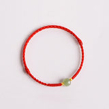 Jade Bead Braided Bracelet — detail view 2
