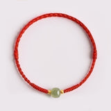 Jade Bead Braided Bracelet — detail view 3