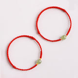 Jade Bead Braided Bracelet — detail view 5